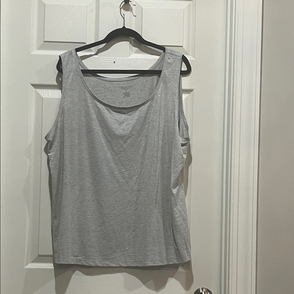 Talbots Light Gray Sparkle Tank Top